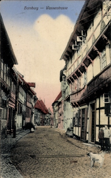 Postcard Hornburg Schladen Werla in Lower Saxony, view of the waterway