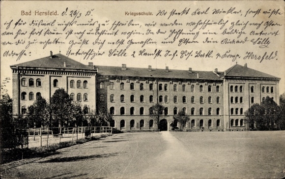 Postcard Bad Hersfeld Hessen, War School