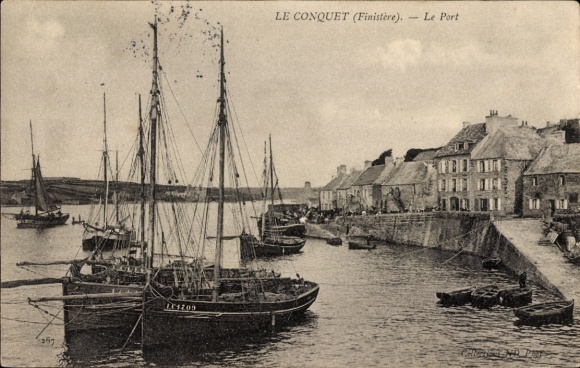 KP Le Conquet Finistère, port, łodzie