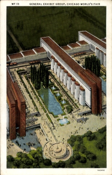 Postcard Chicago Illinois USA, World Exhibition 1922, General Exhibits Group