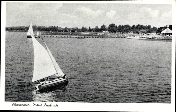Ansichtkaart Lembruch am Dümmersee, zeilboot