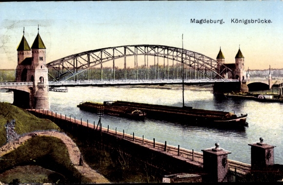 Postcard Magdeburg in Saxony-Anhalt, Königsbrücke