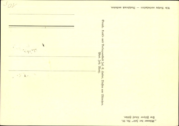 Postcard Führer and Reich Chancellor Adolf Hitler, Men of the Time 91