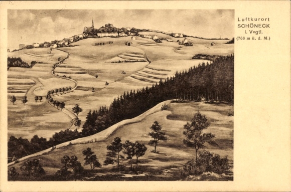 Postcard Schönbeck in Mecklenburg, general view