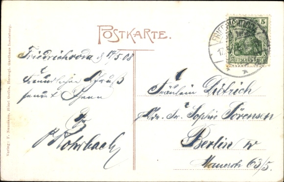 Postcard Brotterode in Thuringia, Inselsberg, Three Deer, Stagecoach