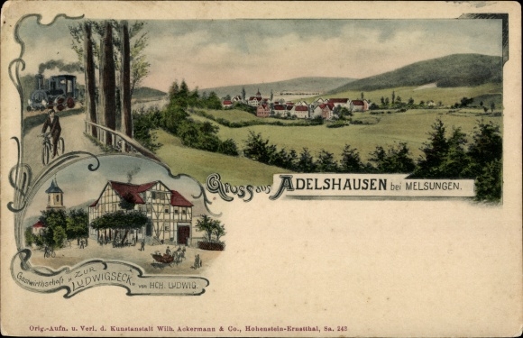 Chromo-Litho Adelshausen Melsungen, Inn Zur Ludwigseck