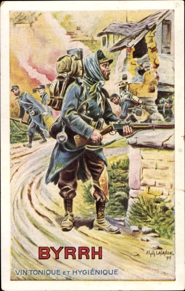 Artist PC Lalauze, Alph., Advertisement, Byrrh, Vin Tonique et Hygenique, soldiers