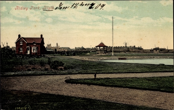 Postcard Blyth North East England, Ridley Park