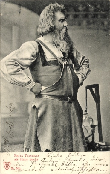 Postcard Opera singer Fritz Feinhals, as Hans Sachs