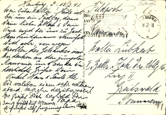 Postcard Steamer Pretoria, German East Africa Line DOAL