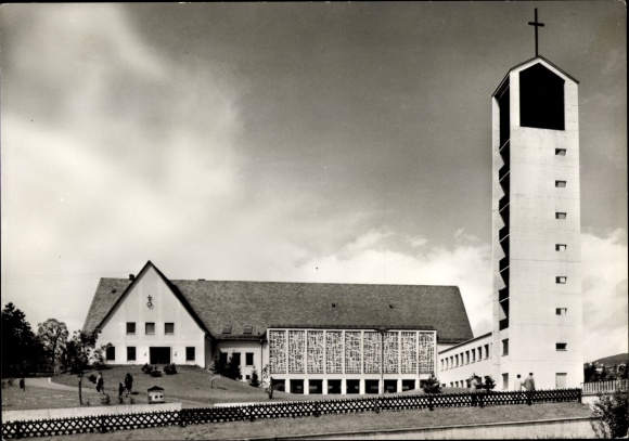 Postcard Kreuztal in Westphalia, Evangelical Church