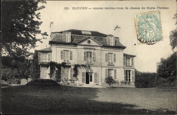 Ak Ecouen Val d’Oise, Ancien rendez vous de chasse de Marie Therese