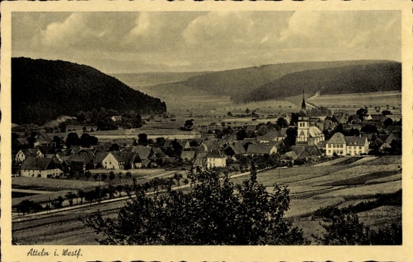 Ak Atteln Lichtenau in Westfalen, Panorama