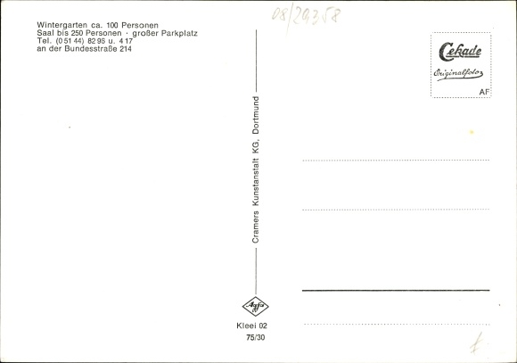 Postcard Eicklingen in the Lüneburg Heath, Inn zum Jägerkrug, owner Wittig, main street, village section