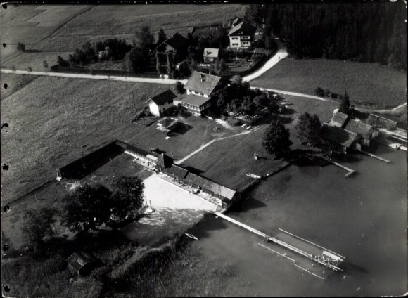 Postcard Bayerbach am Simsee Baierbach Stephanskirchen Upper Bavaria, aerial photograph