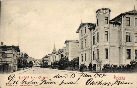 Postcard Bad Doberan in Mecklenburg, Friedrich Franz-Straße