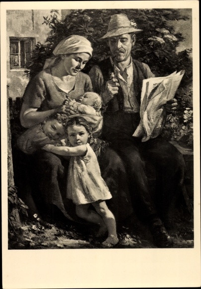 Artist PC Heymann, Richard, peaceful hour, family, HDK 501