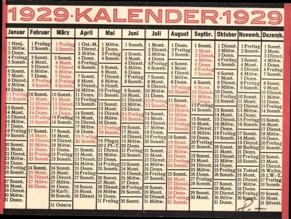 PC Prussian South Germany. Class lottery, draw dates, 1929