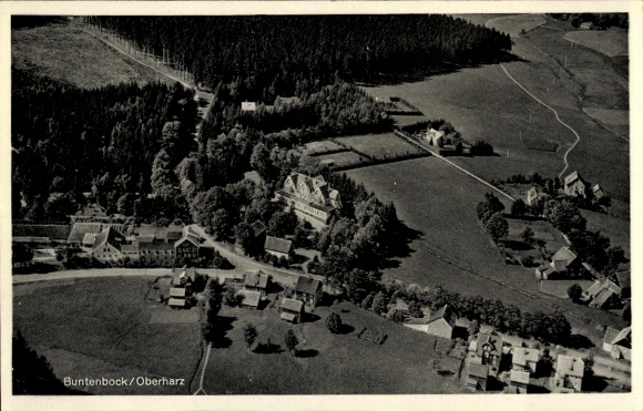 Postcard Buntenbock Clausthal Zellerfeld Oberharz, aerial photograph