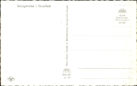 Postcard Bad Königshofen im Grabfeld Unterfranken, street scene with fountain, half-timbered houses and a...