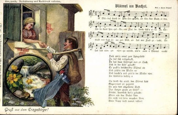 30 individual song cards, Anton Günther