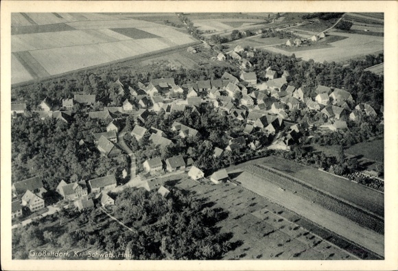 Postcard Großaltdorf Vellberg in Württemberg, aerial photograph