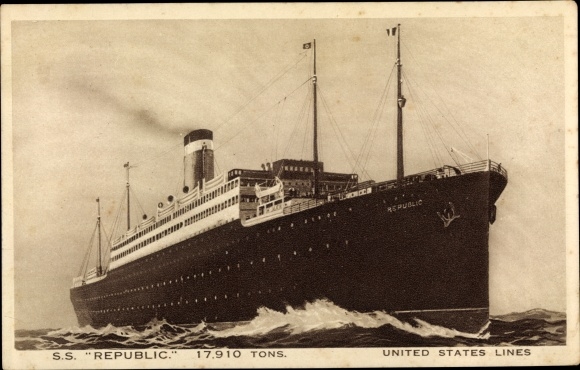 Ak-stoomboot SS Republic, United States Lines