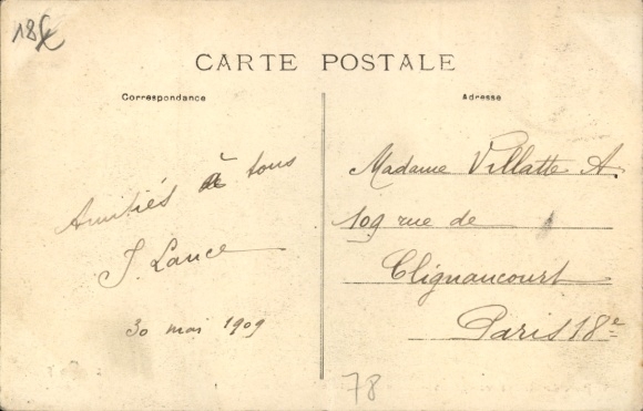 Postcard Garches Hauts de Seine, Park Villeneuve-l'Etang, Fisherman