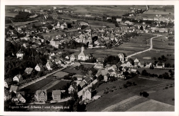Ak Pegnitz in Oberfranken, Fliegeraufnahme
