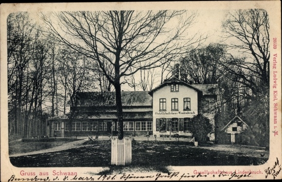 Postcard Schwaan in Mecklenburg, Gesellschaftshaus Lindenbruch