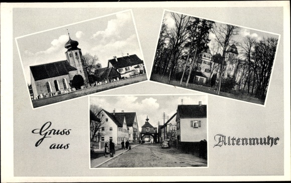 KP Altenmuhr Muhr am See Środkowa Frankonia, kościół, ulica, brama