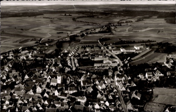 Ak Blaufelden in Württemberg, Fliegeraufnahme