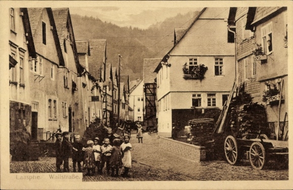 Ak Bad Laasphe in de wijk Siegen Wittgenstein, Wallstrasse