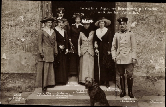 Ak Ernst August von Braunschweig, Victoria Luise, Großherzog v. Meckl. Schwerin, Prinzessin Olga