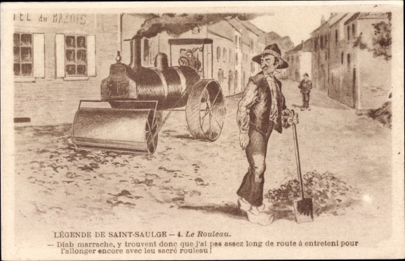 Postcard Legende de Saint-Saulge, Le Rouleau