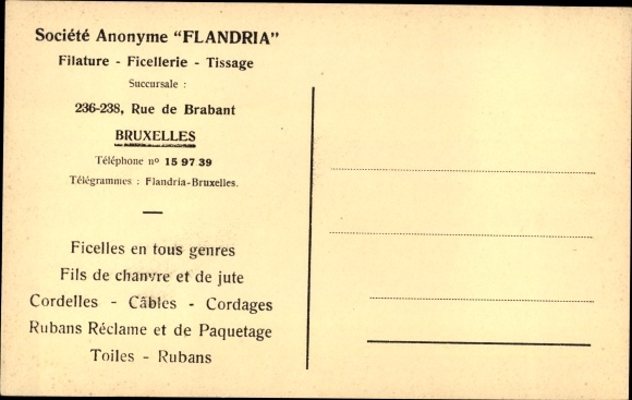 Postcard Bruxelles Brüssel, Société Anonyme Flandria, Conference and course room