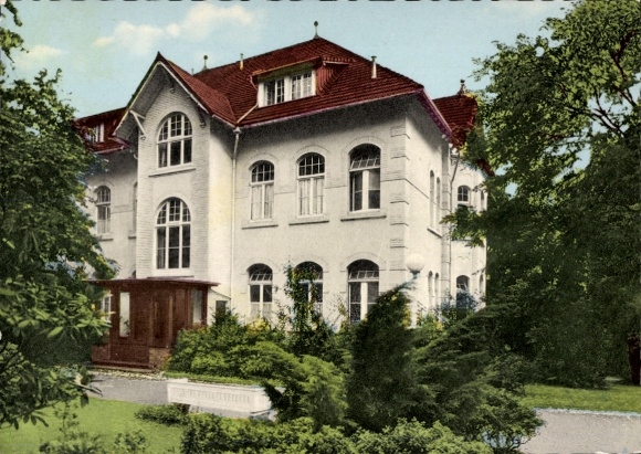 Postcard Roderbirken Leichlingen in the Rhineland, Sanatorium Roderbirken, House 1, architectural building