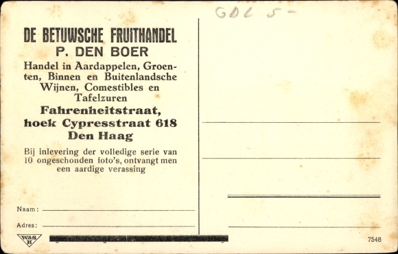 Postcard Borculo Gelderland, after the cyclone 1925, street section, worn roofs, laundry