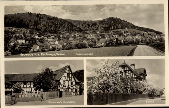 KP Neuerode Meinhard w Hesji, widok ogólny, restauracja Fasshauera, szkoła