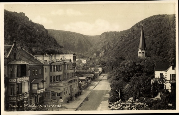 Postcard Thale im Harz, Hubertusstrasse