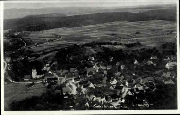 Ak Egenhausen im Nordschwarzwald, Luftaufnahme von Egenhausen, Gasthaus z. Ochsen, ländliche Umge