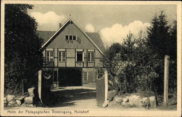 Postcard Hoisdorf in Schleswig Holstein, home of the Pedagogical Association