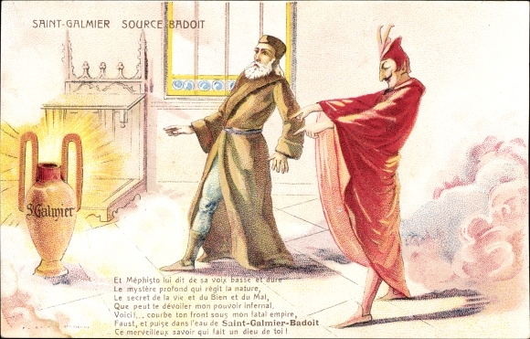 Artist PC Saint Galmier Loire, Faust and Mephisto, source Bradoit, advertising
