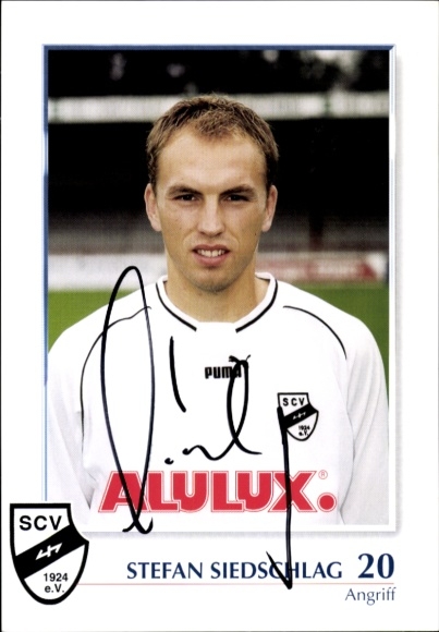 Autogrammkarte Fußballer Stefan Siedschlag, SC Verl, Autogramm