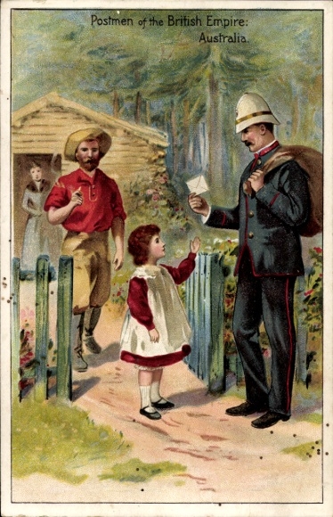 Künstler Ak Australien, Briefträger, Postbeamte des Britischen Empire