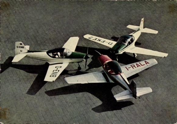 Postcard Italian military aircraft Falco F8L, I-RALA