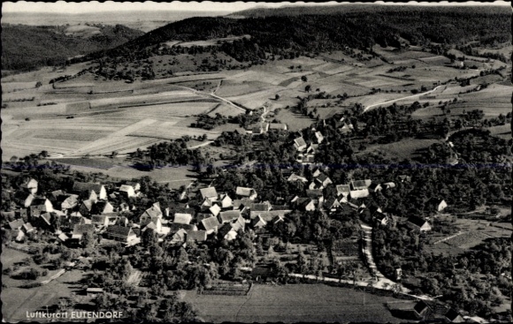 Postcard Postcard Eutendorf Gaildorf am Kocher Württemberg, climatic health resort landscape photograph, Black Forest