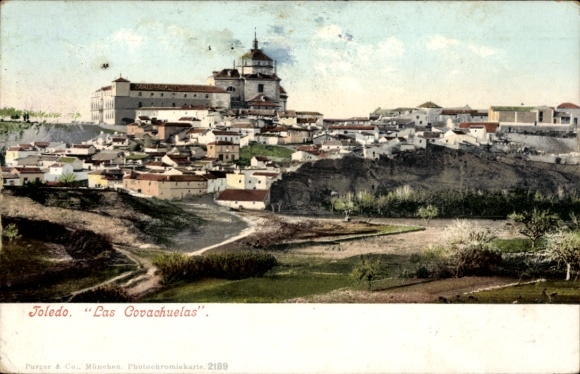 Ak Toledo Kastilien La Mancha Spanien, Postkarte mit Stadtansicht von  farbenfrohes Landschaft...