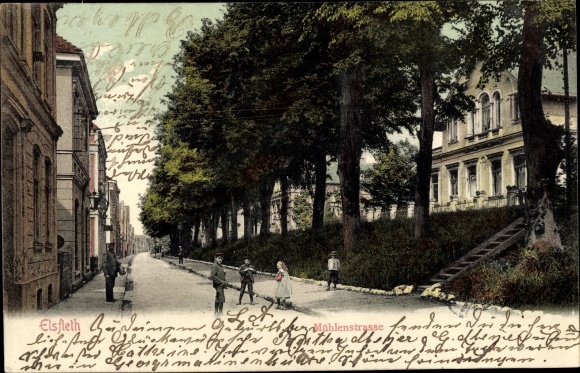 Postcard Elsfleth on the Lower Weser, Mühlenstraße