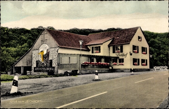 Postcard Strombergerneuhütte Stromberger Neuhütte Daxweiler in the Soonwald, Gasthof Eichhof, exterior view